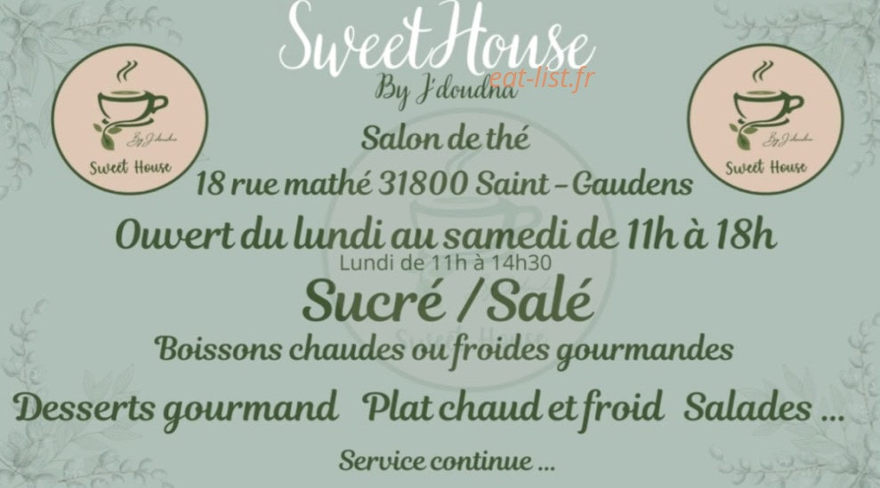 Sweet House — carte page 1