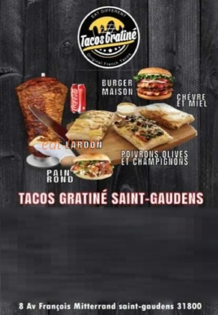 Tacos Gratiné — carte page 1