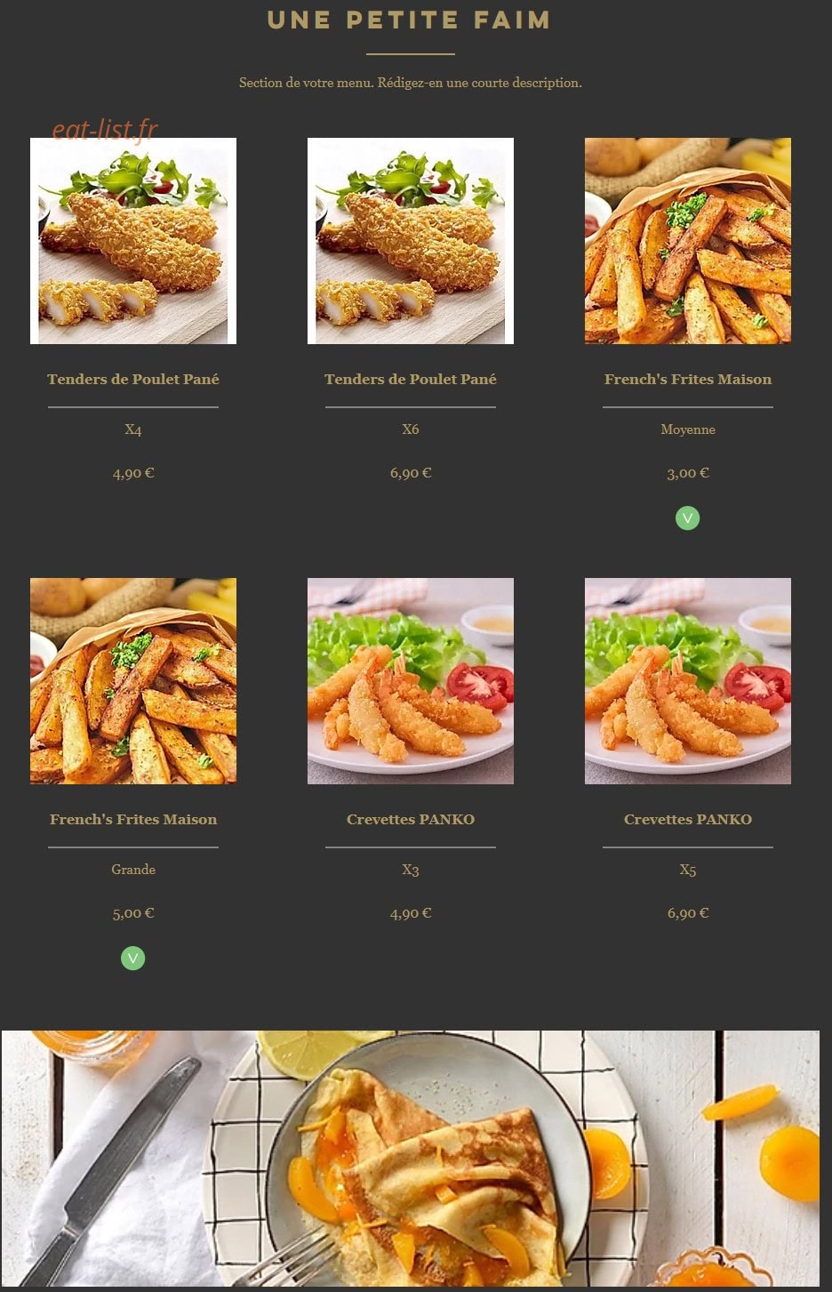 The French Burger — carte page 4