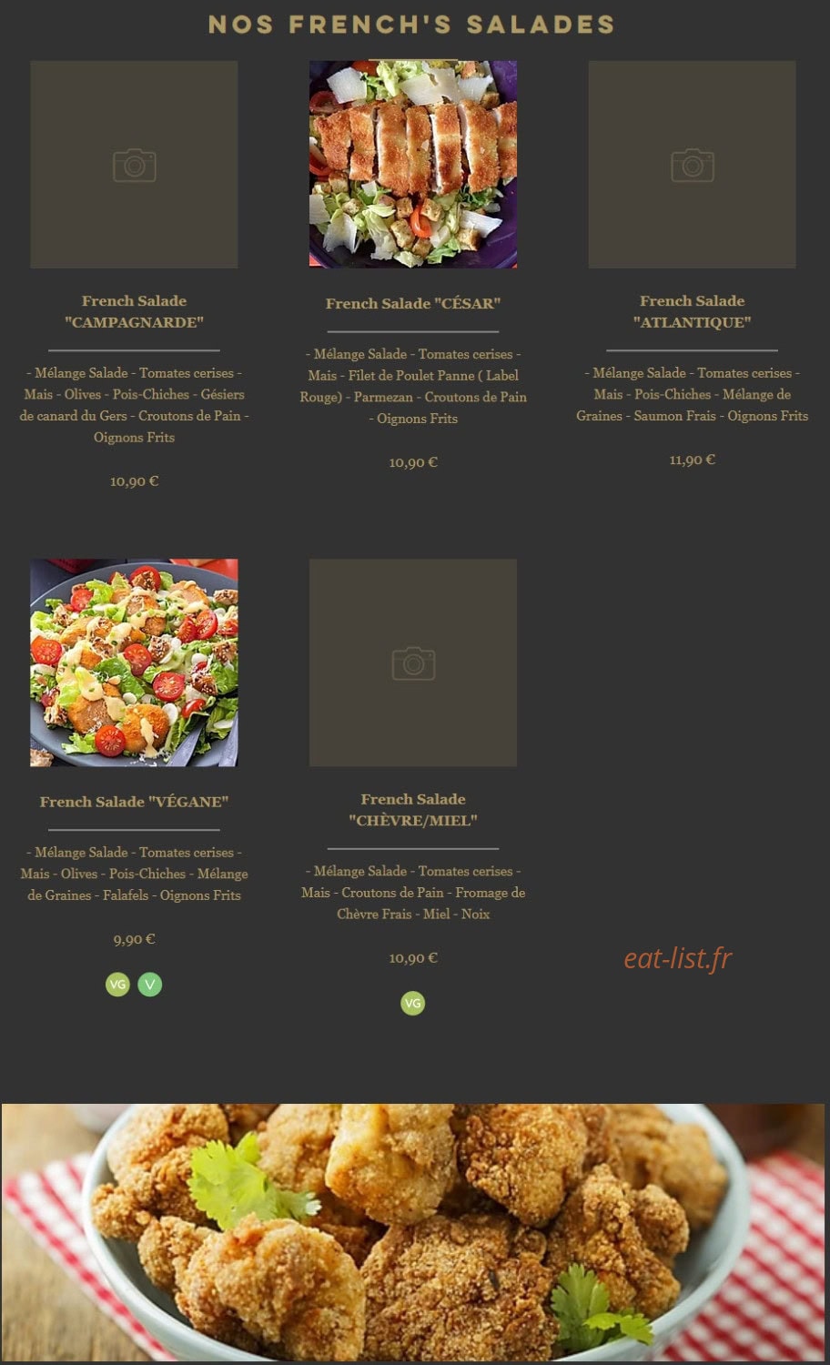 The French Burger — carte page 3