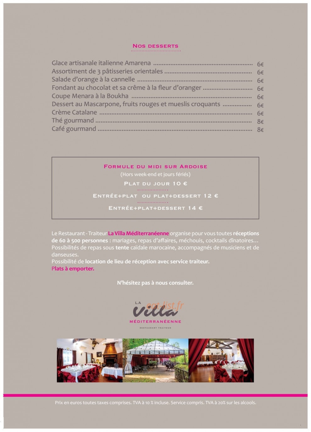 La Villa Méditerranéenne — carte page 4