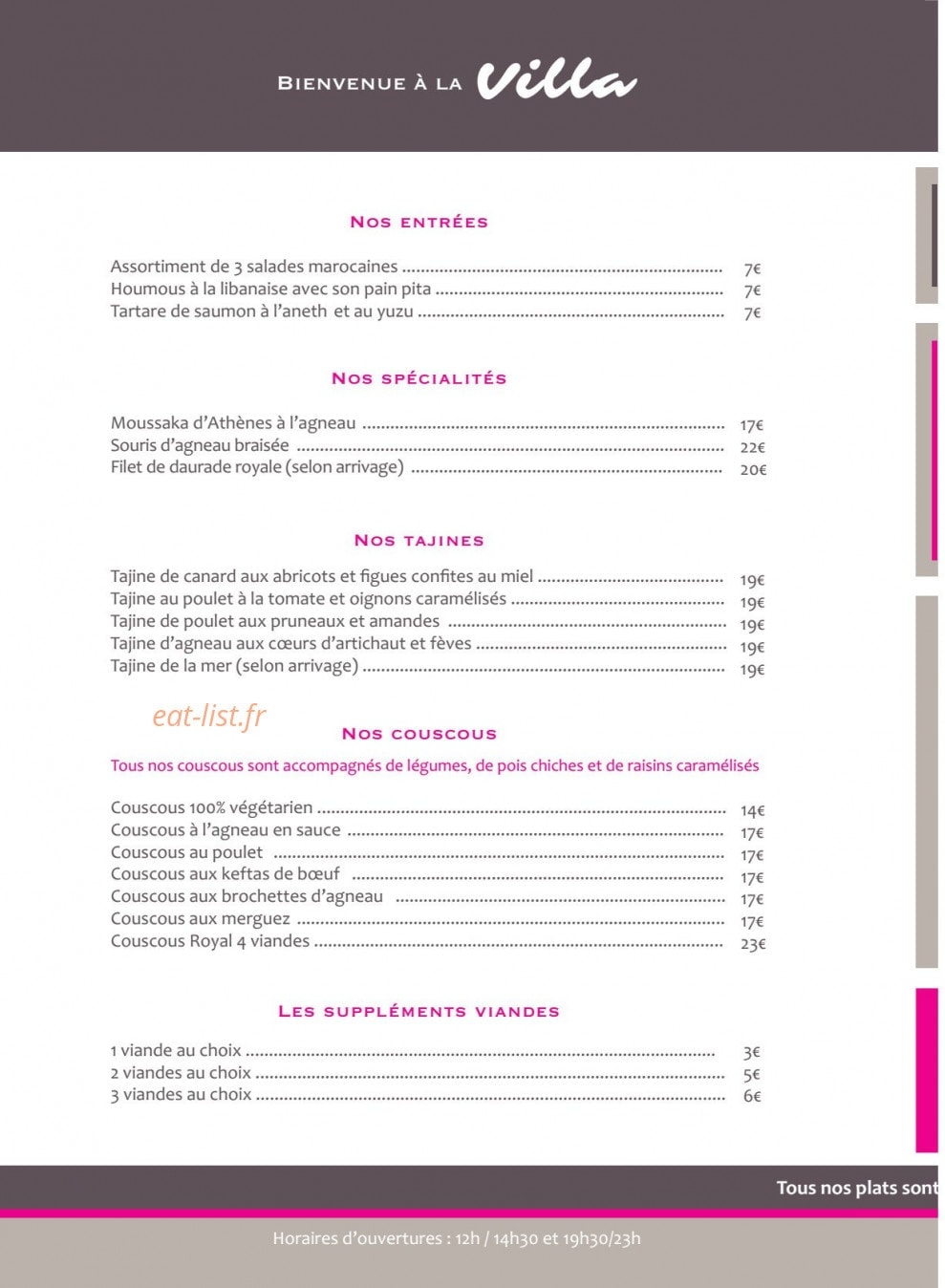La Villa Méditerranéenne — carte page 2