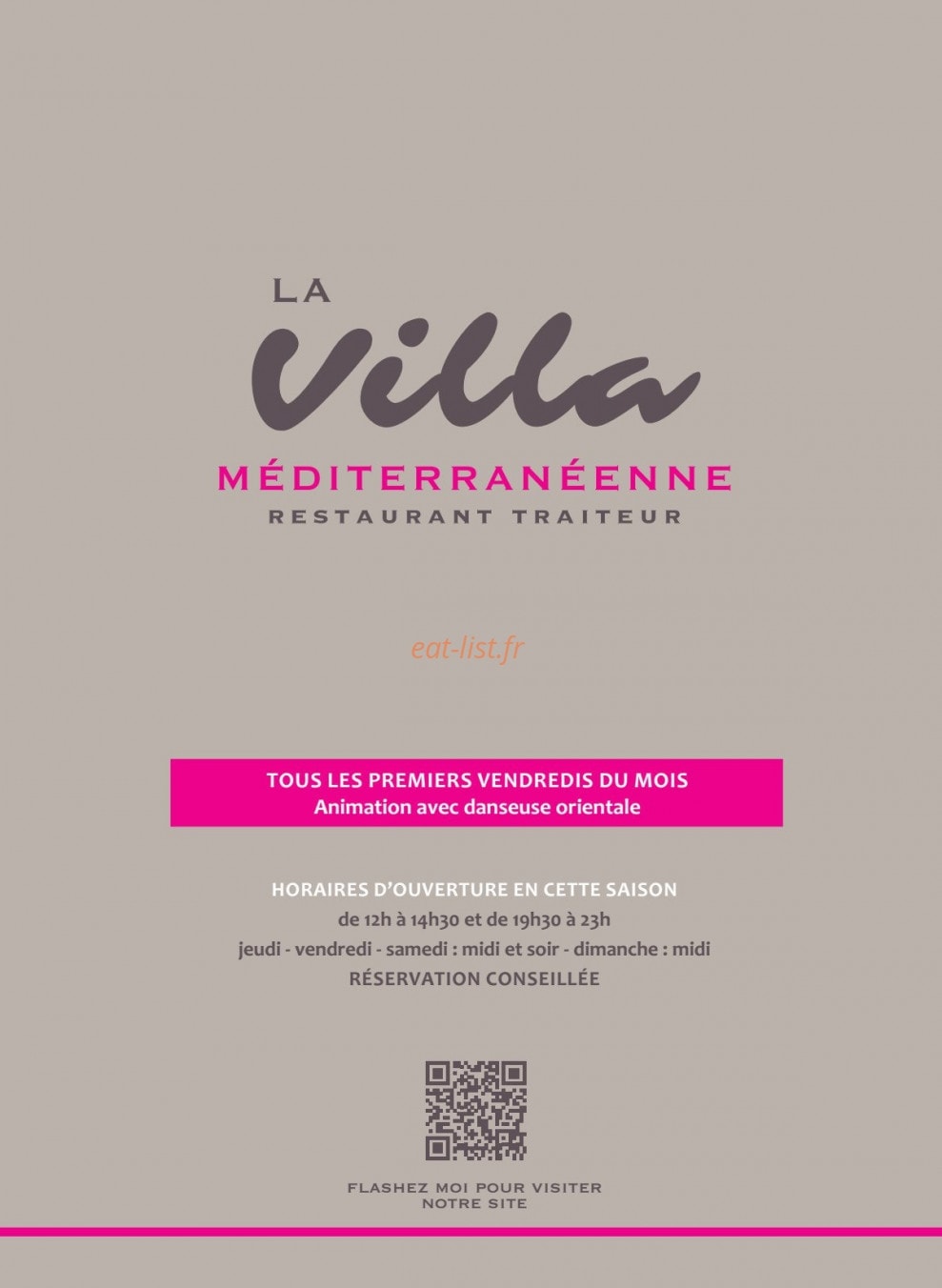 La Villa Méditerranéenne — carte page 1