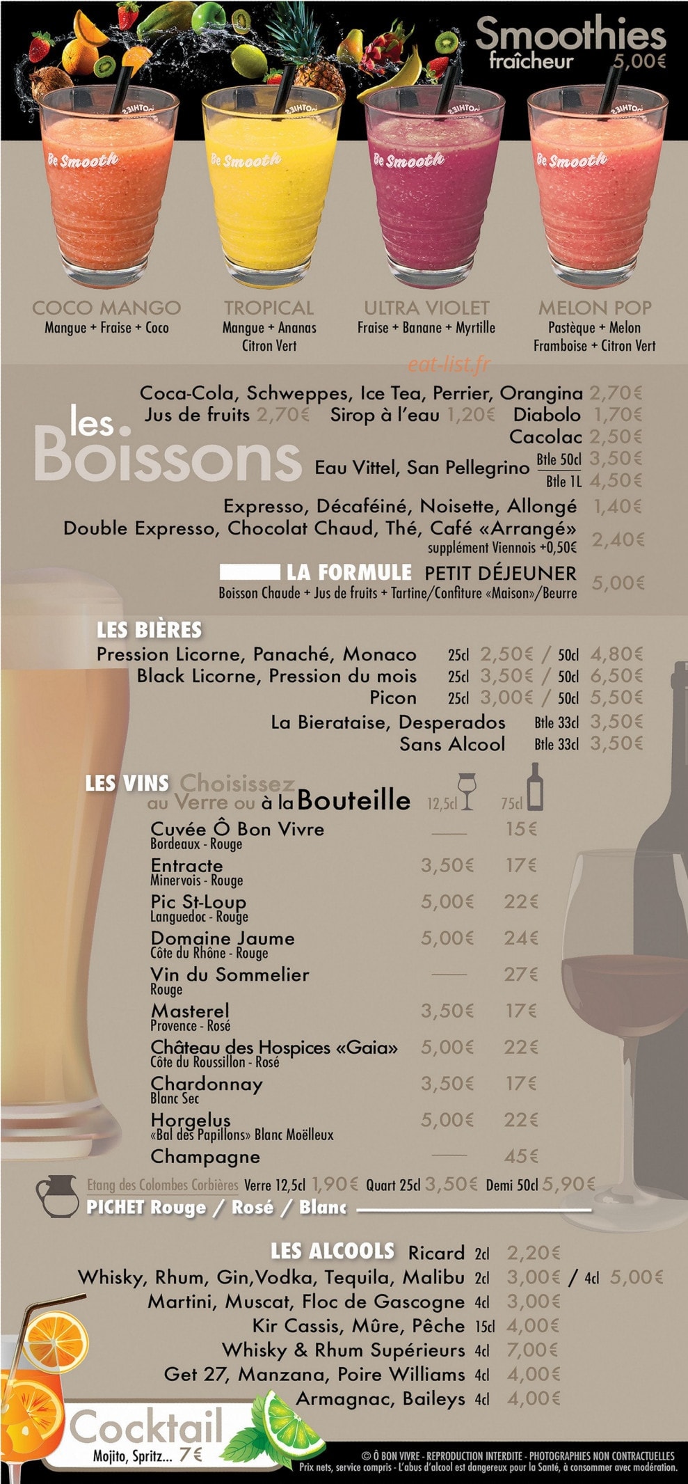 O bon vivre — carte page 5