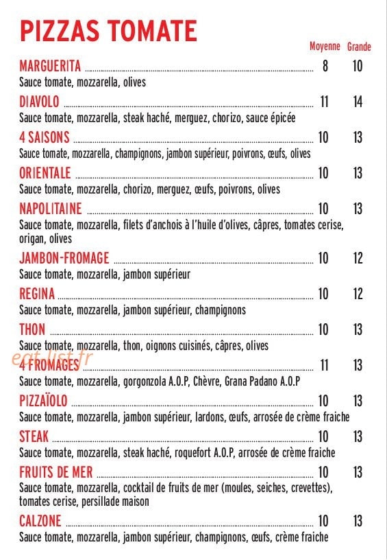 Pizza di Carmela — carte page 2