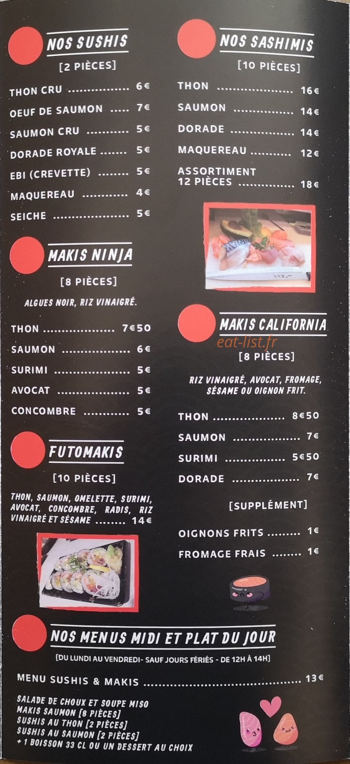 Sushi Hotaké — carte page 3
