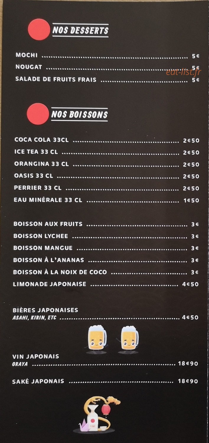 Sushi Hotaké — carte page 5