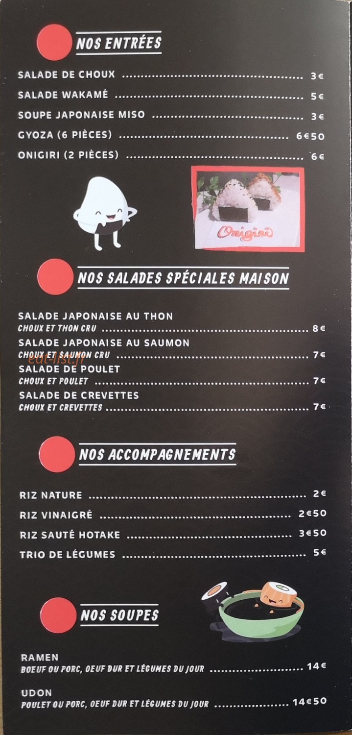 Sushi Hotaké — carte page 2