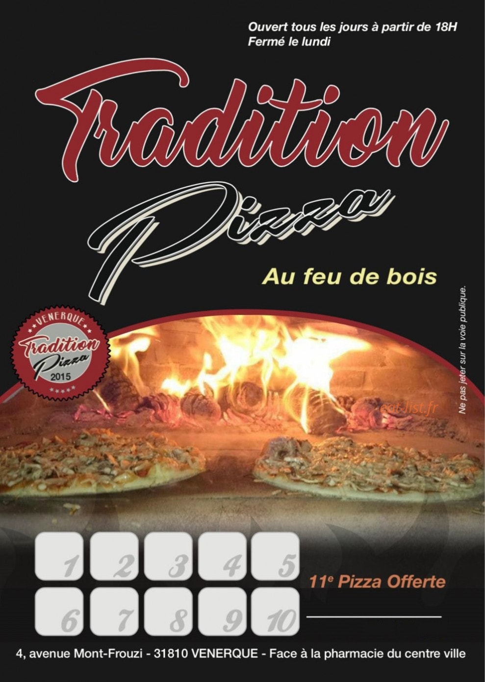 Tradition Pizza — carte page 1