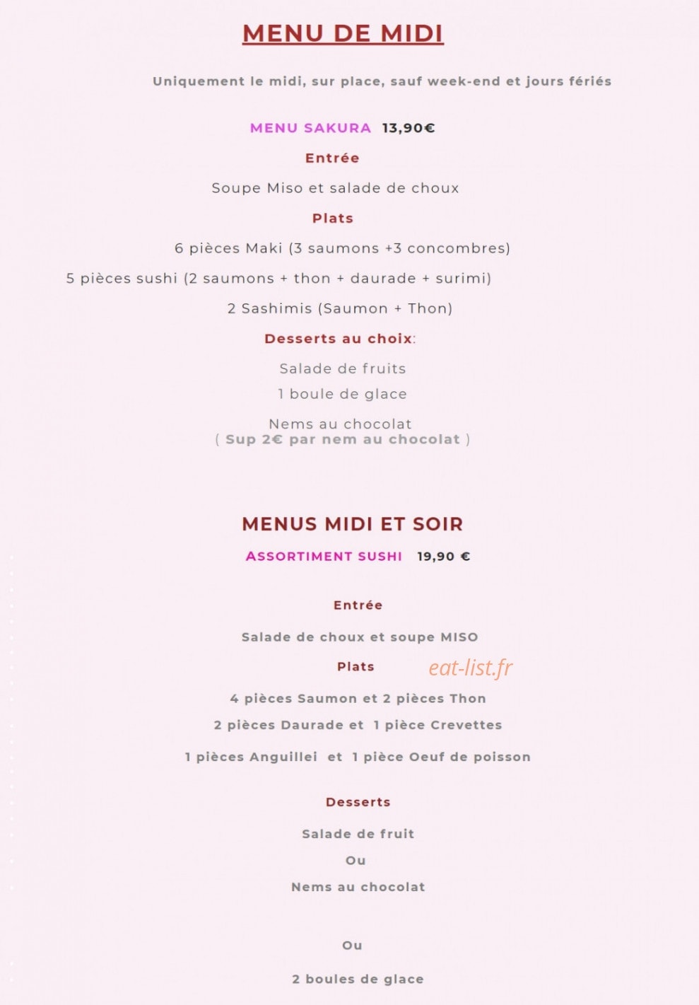 Bonheur d'Asie — carte page 6