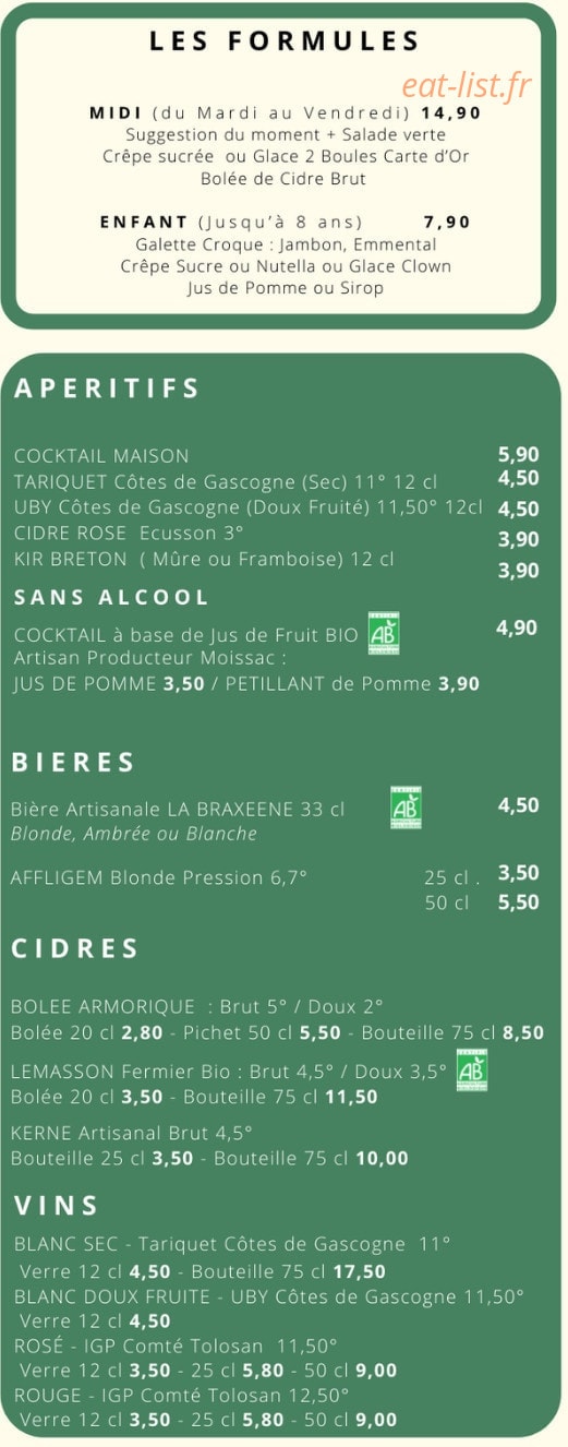 La Crêpitante — carte page 4
