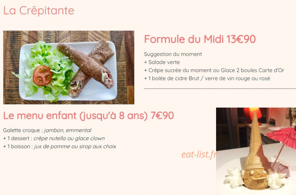 La Crêpitante — carte page 6