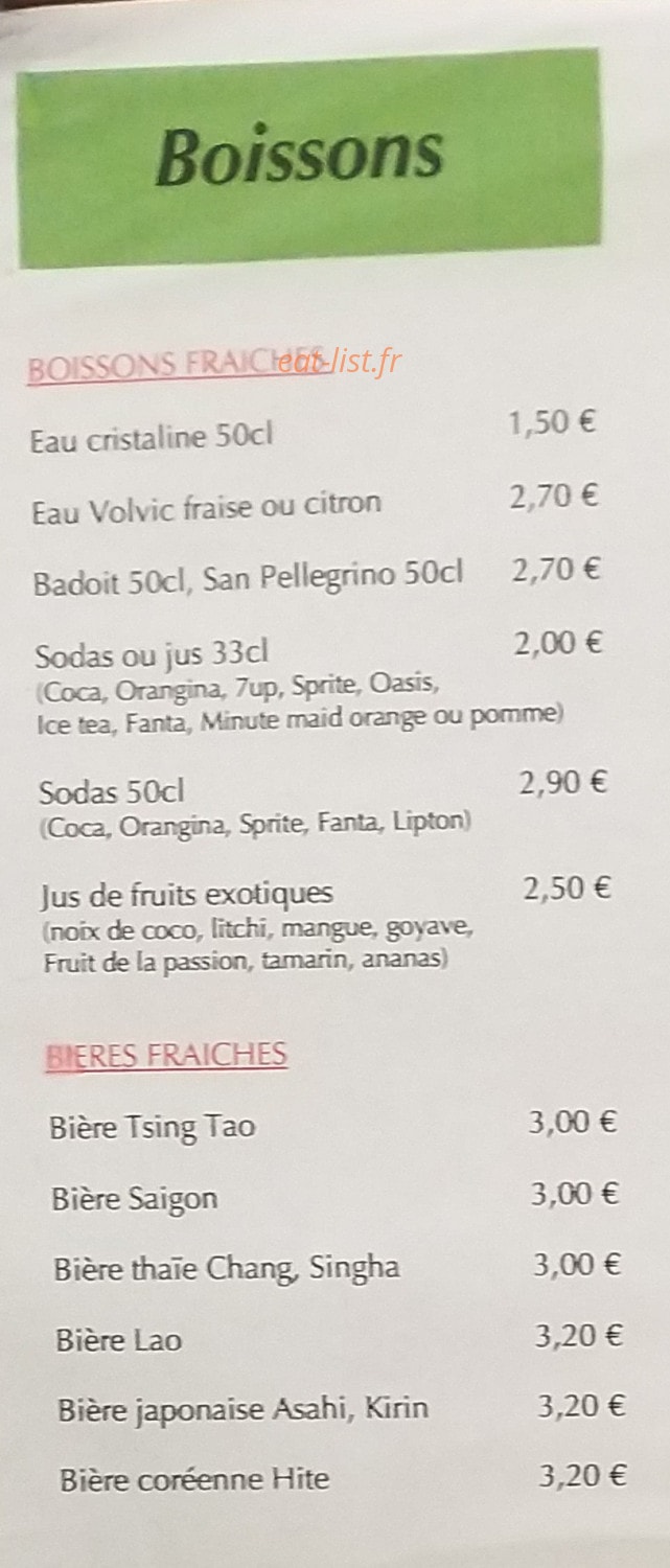 Le Comptoir du Bo Bun — carte page 5