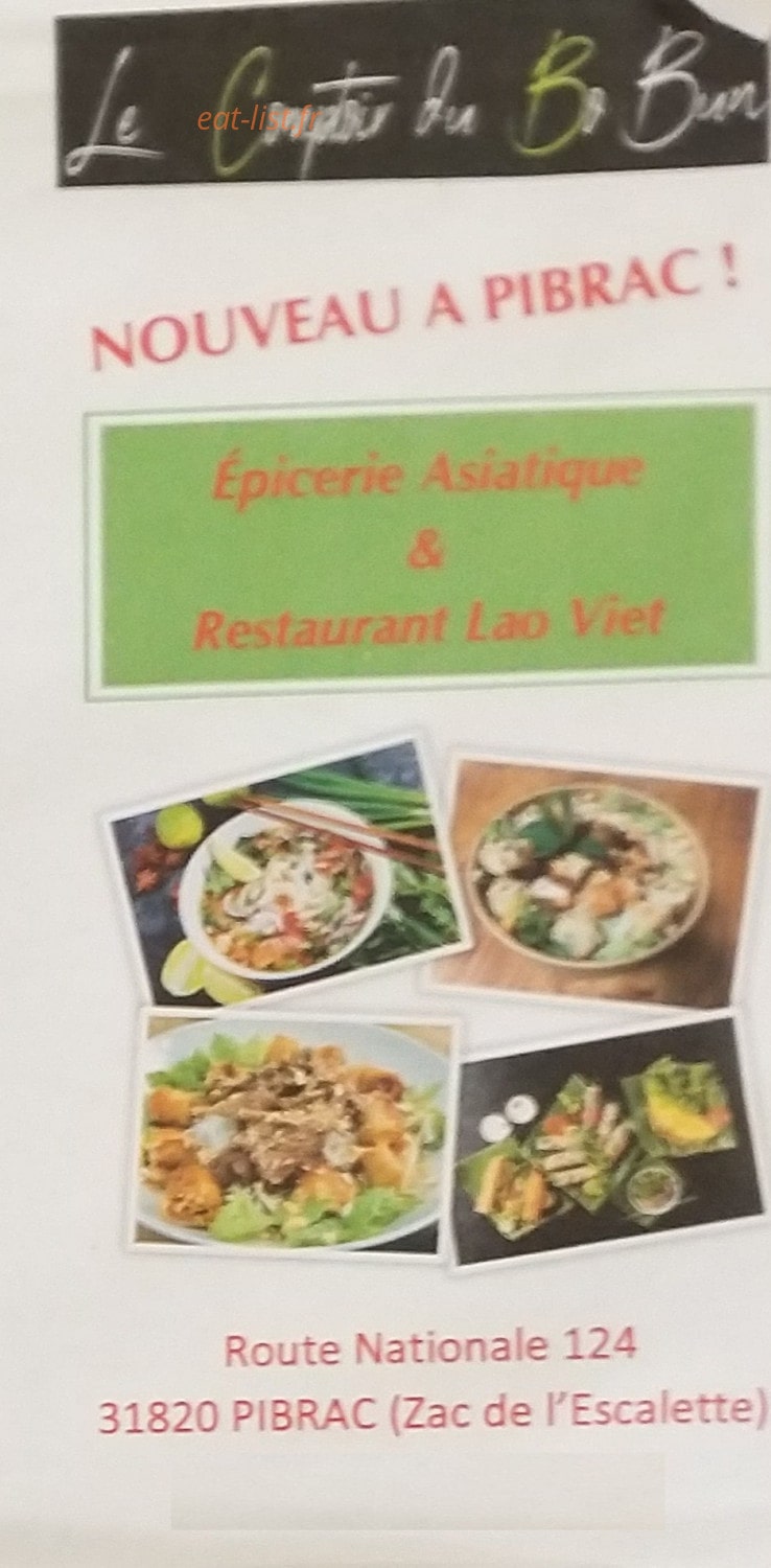 Le Comptoir du Bo Bun — carte page 1
