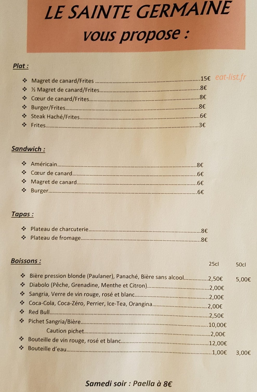 Le Sainte-Germaine — carte page 1