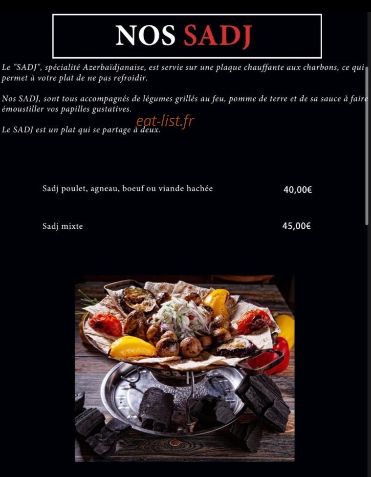 Bakou Grillades — carte page 3