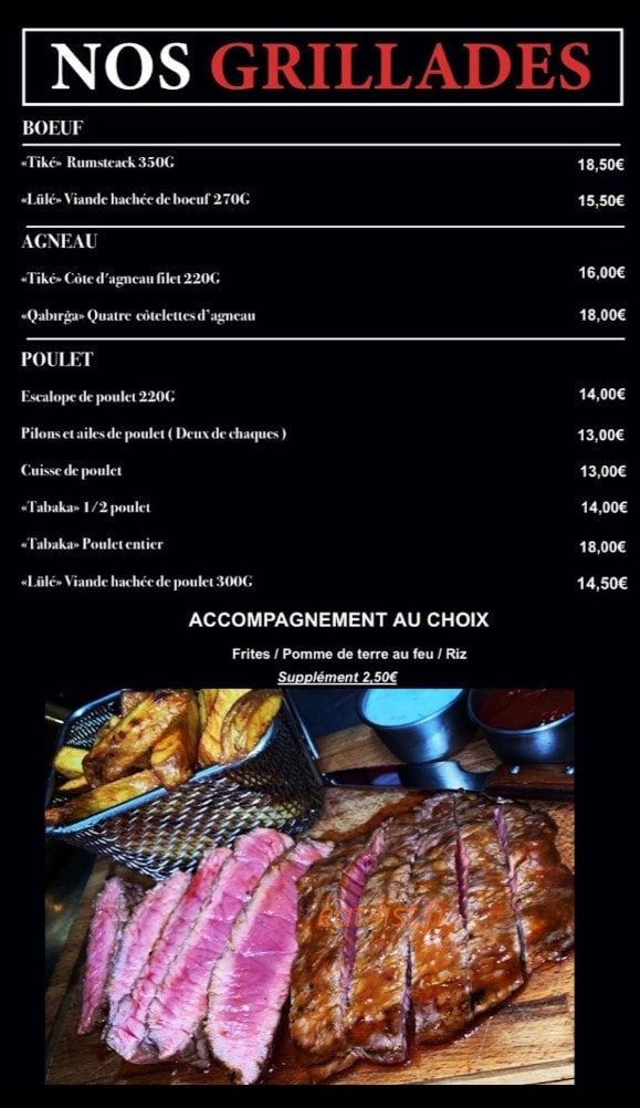 Bakou Grillades — carte page 2