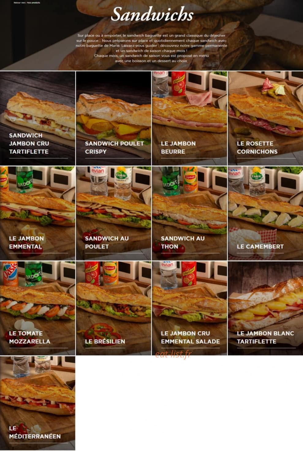 Boulangerie Marie Blachère — carte page 10