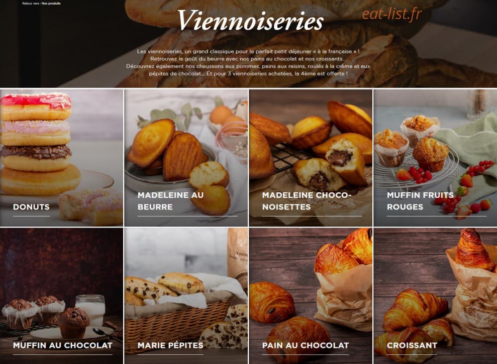 Boulangerie Marie Blachère — carte page 3