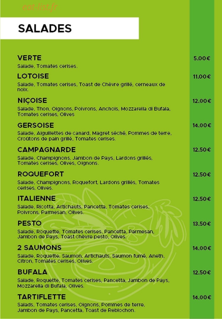 Carrément Pizza — carte page 6