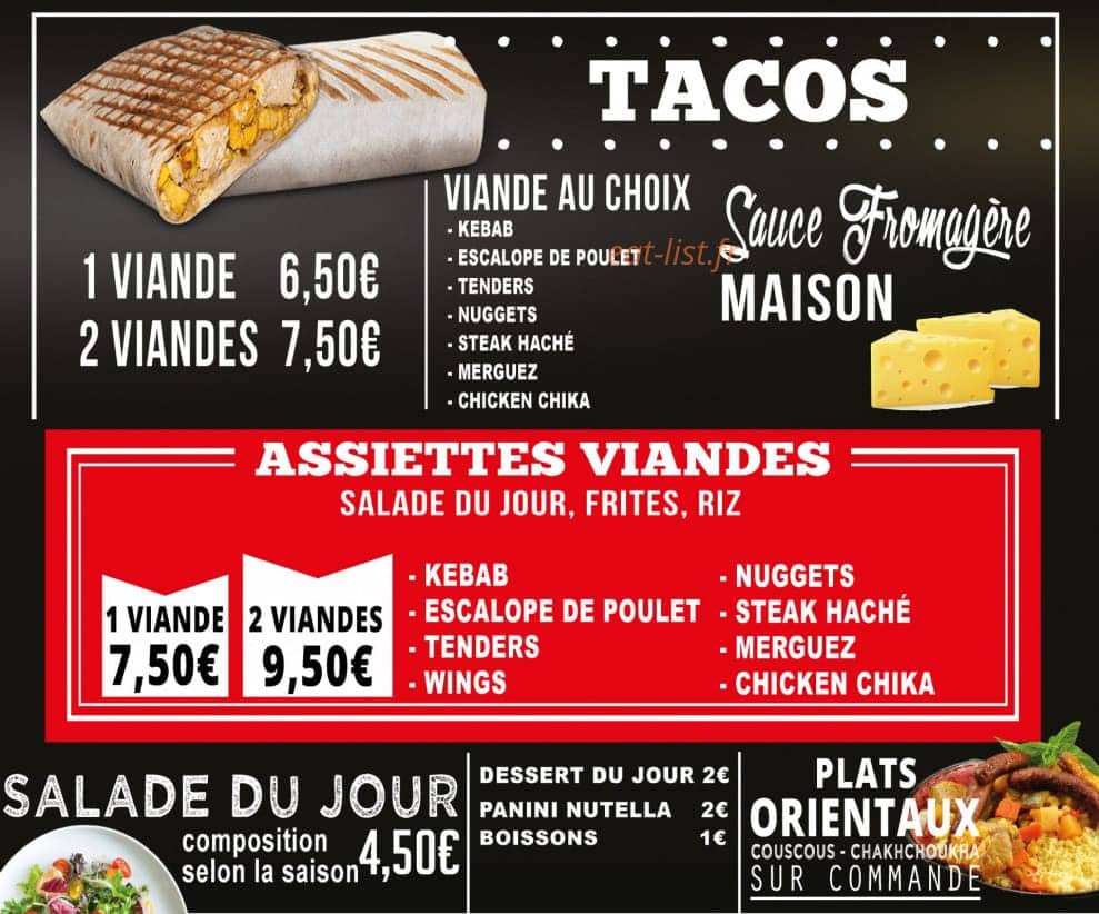 Food addict — carte page 3