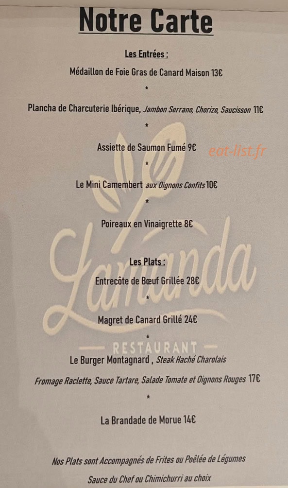 L'Amanda — carte page 1