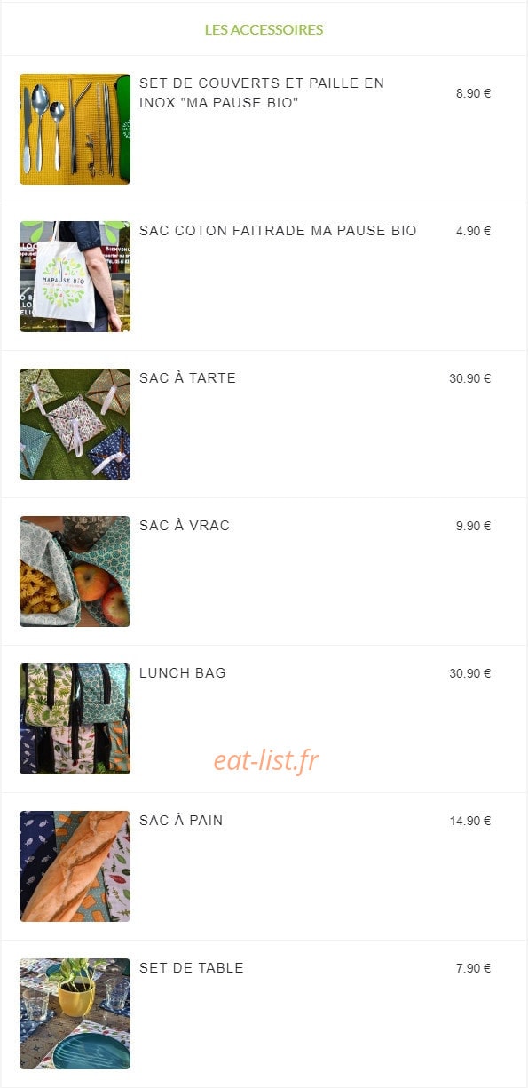 Ma Pause Bio — carte page 5