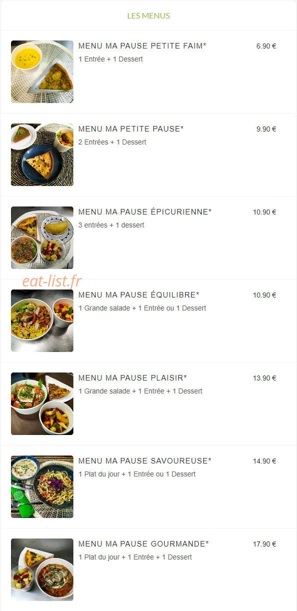 Ma Pause Bio — carte page 1