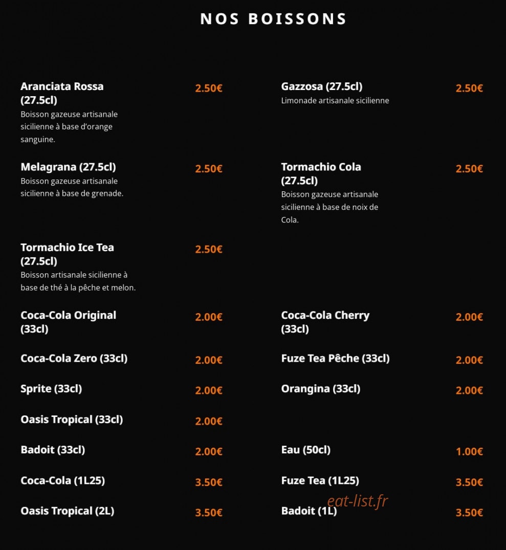 Nosh Pizza — carte page 7