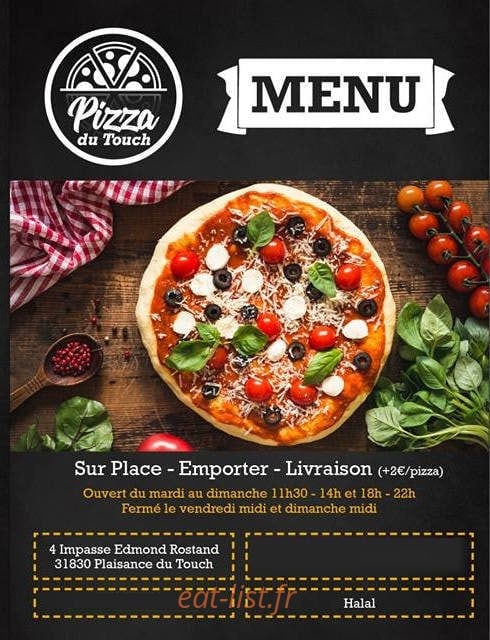 Pizza du Touch — carte page 1