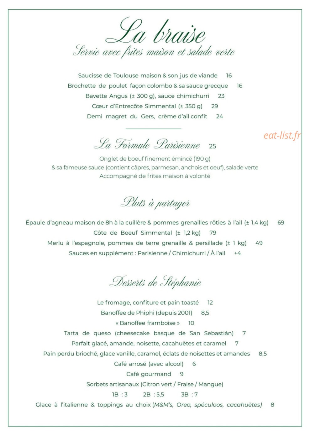 Domaine du Lac — carte page 5