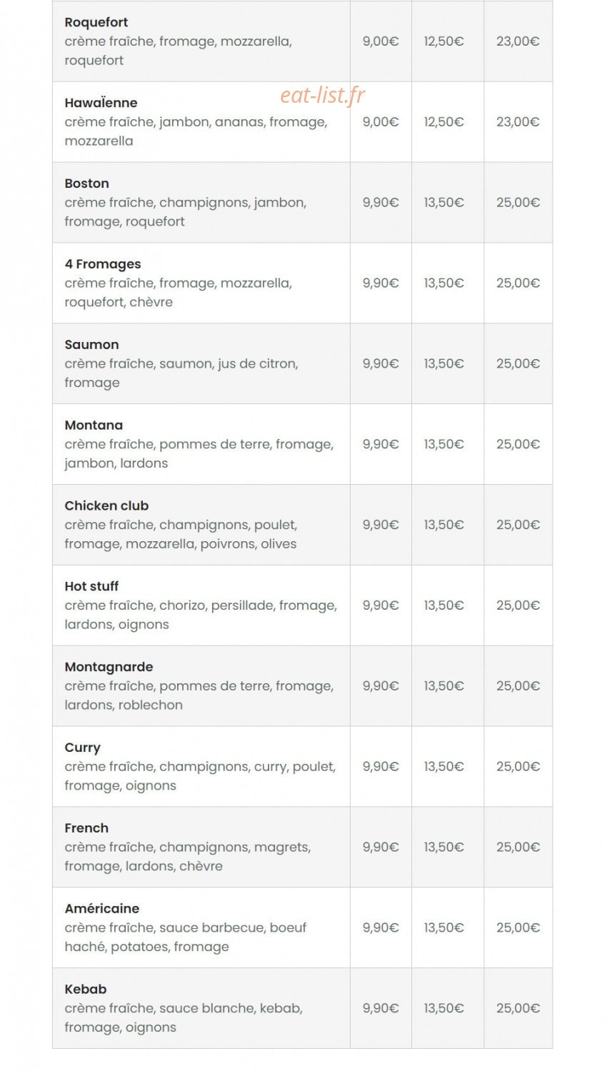 Pizza way — carte page 2