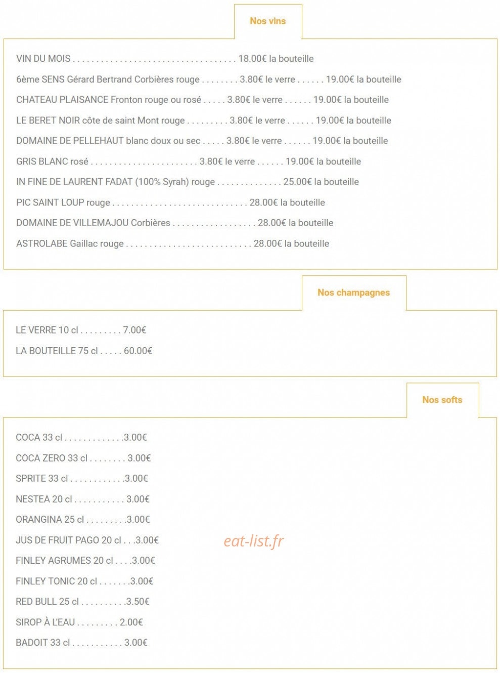 Brennans'snug — carte page 6