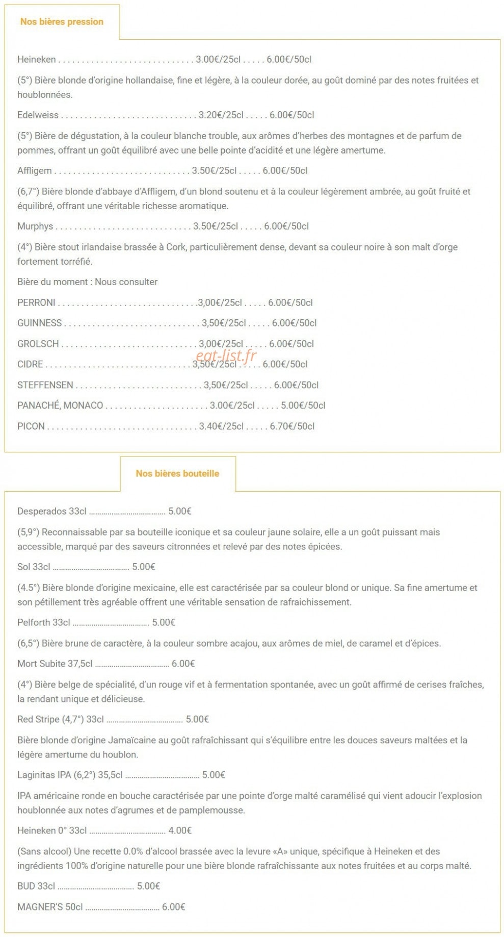 Brennans'snug — carte page 5