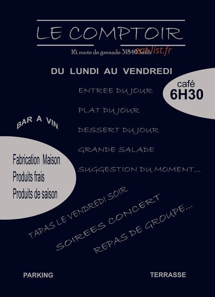 Le comptoir — carte page 1