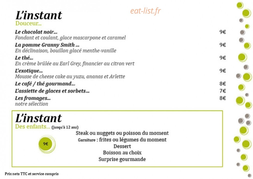 L'instant — carte page 5