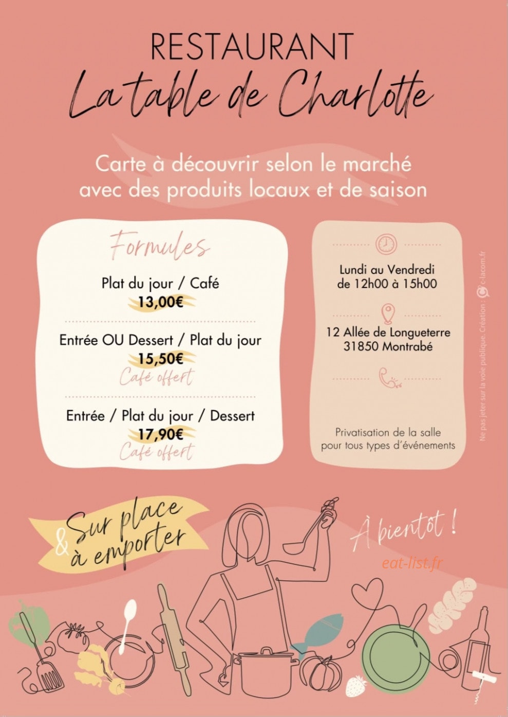 La table de Charlotte — carte page 1