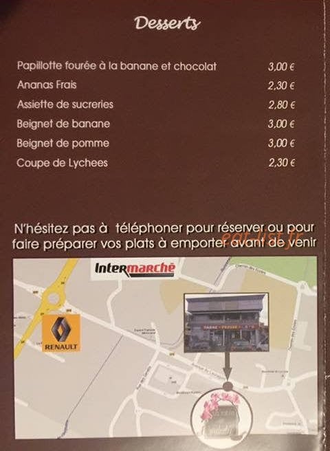 La table de l'orchidée — carte page 4