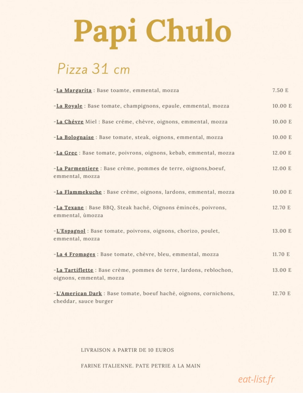Papi Chulo — carte page 1