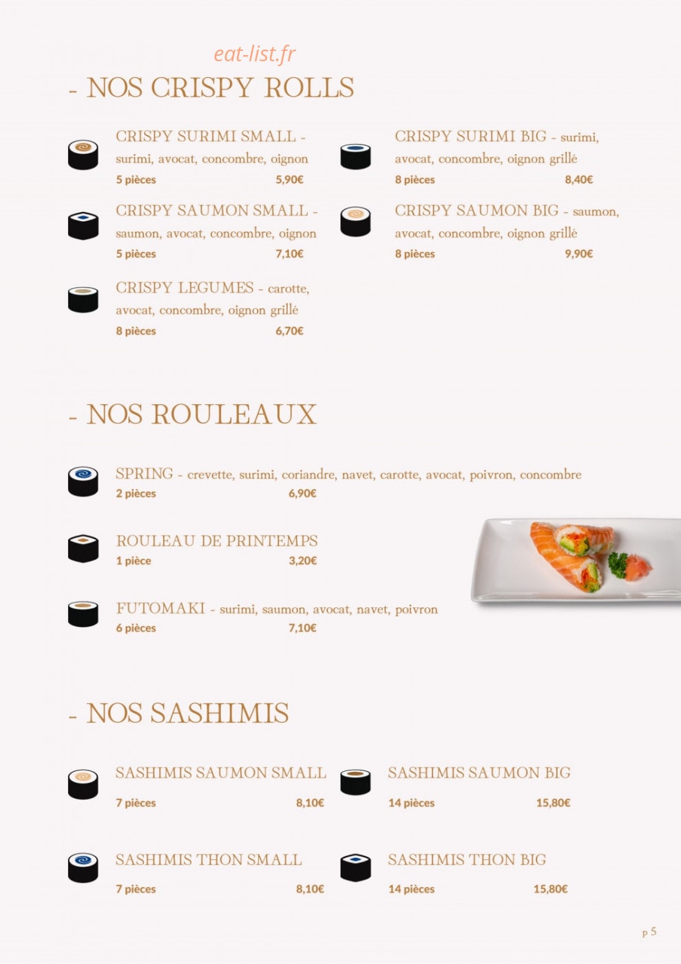 Sushilab — carte page 4