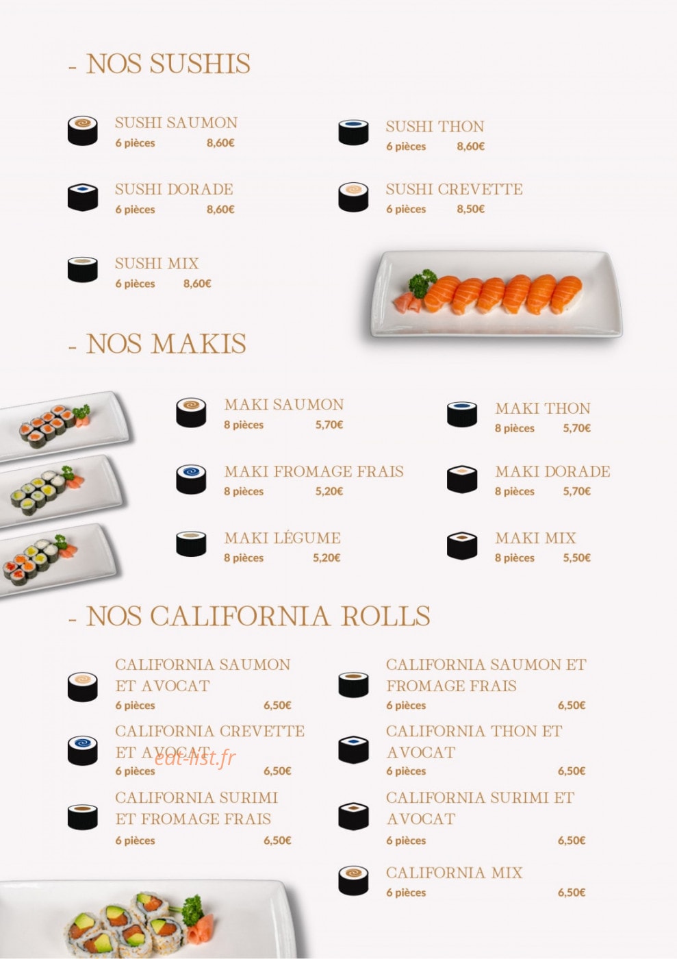 Sushilab — carte page 3