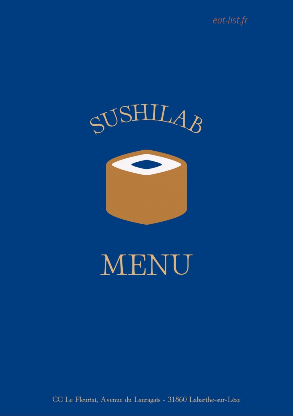 Sushilab — carte page 1