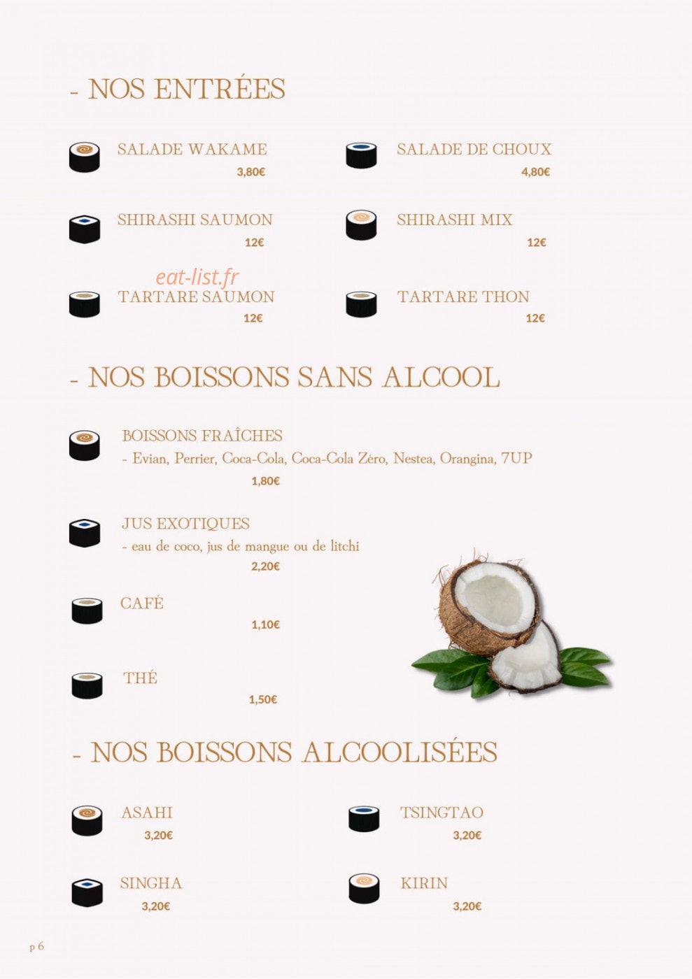 Sushilab — carte page 5
