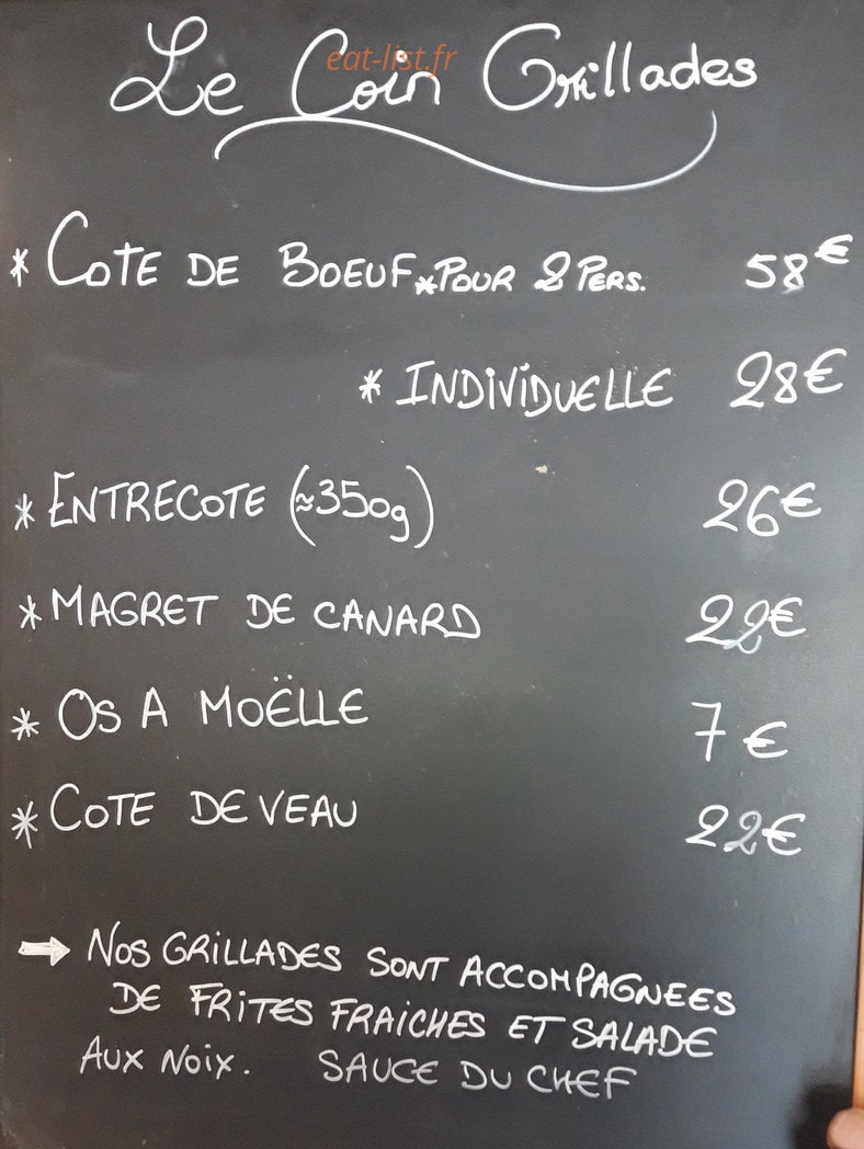 Carte et menu de Villa Romana à Labarthe sur Leze — Les grillades