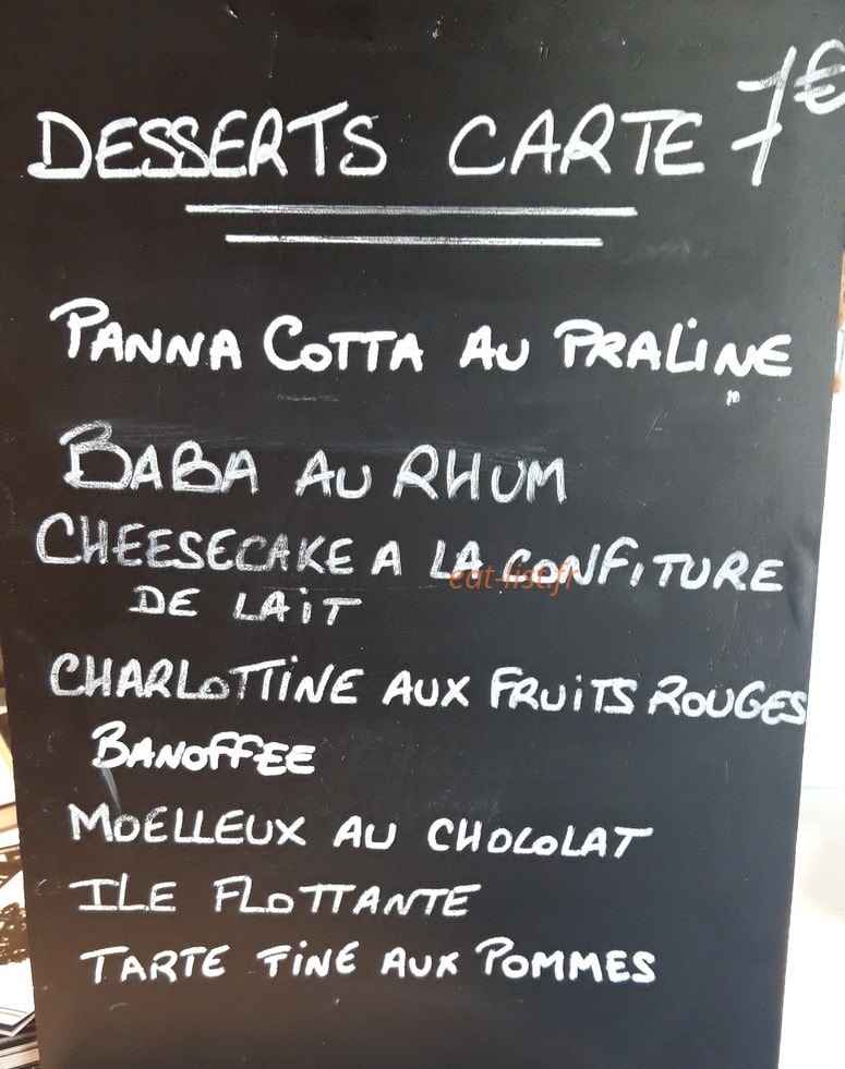 Carte et menu de Villa Romana à Labarthe sur Leze — Les desserts