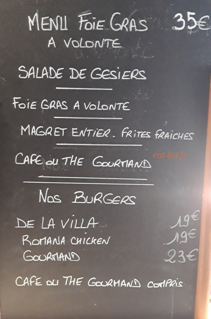 Carte et menu de Villa Romana à Labarthe sur Leze — Menu foie gras