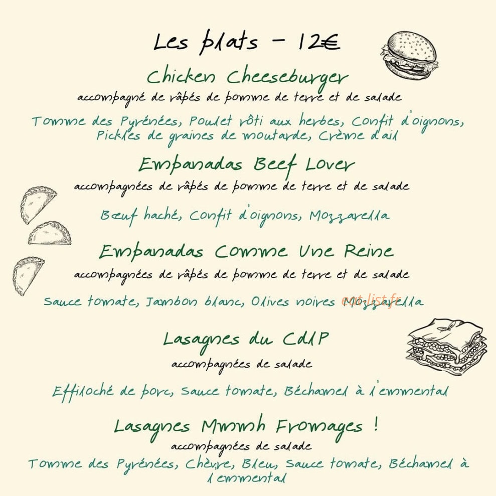 Le Café de la Place — carte page 4