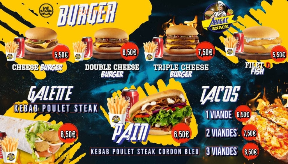 Aragac Snack — carte page 2