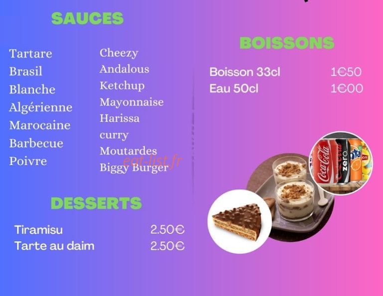 Big'dall Tacos — carte page 5