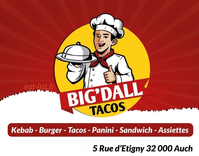 Big'dall Tacos — carte page 1